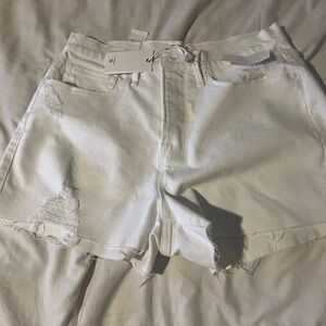 Good American White ‘90s Denim Shorts (With Tags)